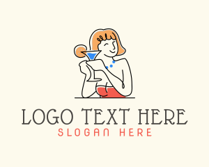 Lady - Lady Bar Beverage logo design