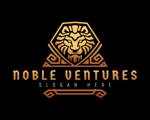 Royal Aztec Lion logo design