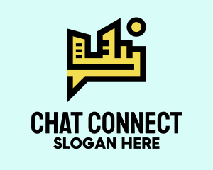 Chatting - City Buildings Chat logo design