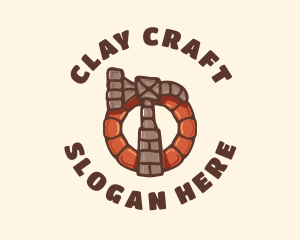 Clay - Brick Hammer Masonry logo design