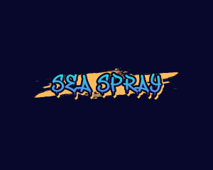 Blue Graffiti Wordmark logo design