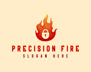 Fire Lock Security logo design