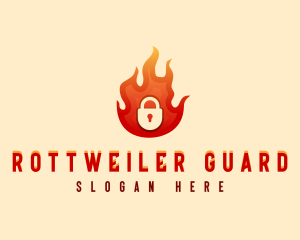 Fire Lock Security logo design