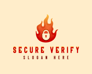 Fire Lock Security logo design