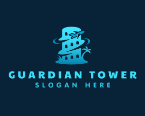 Airplane Tourism Travel logo design