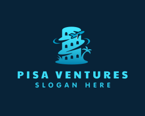 Pisa - Airplane Tourism Travel logo design