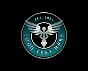 Healthcare Wings Caduceus Logo