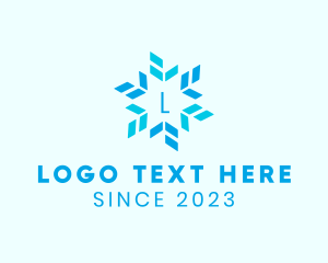 Ice - Star Snowflake Cooling Refrigeration logo design