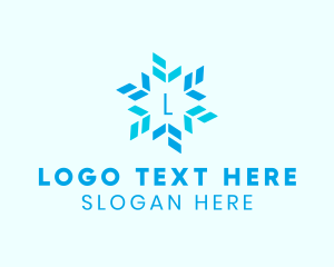 Star Snowflake Cooling Refrigeration Logo