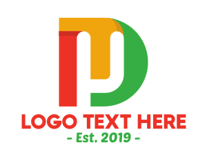 Multimedia - Colorful Modern DM logo design