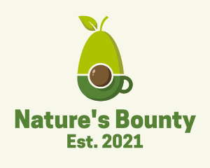 Natural Avocado Drink  logo design