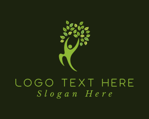 Non Profit - Green Human Tree logo design