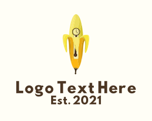 Stopwatch - Banana Clock Tower logo design