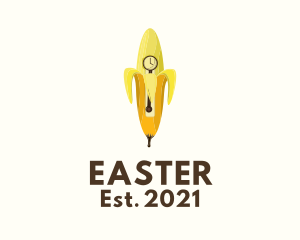 Healthy Diet - Banana Clock Tower logo design