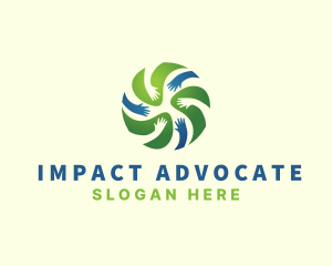 Advocate - Globe Helping Hand logo design