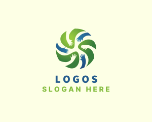 Organization - Globe Helping Hand logo design