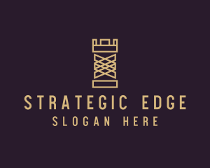 Strategy - Castle Chess Strategy logo design