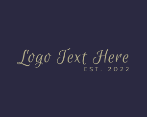 Script - Luxurious Script Lifestyle logo design