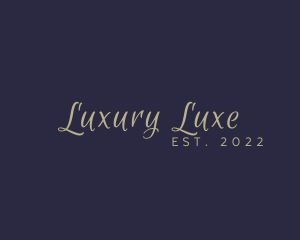 Luxurious Script Lifestyle logo design