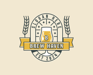 Hipster Beer Pub logo design