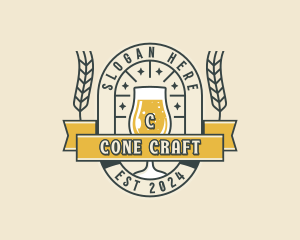 Hipster Beer Pub logo design