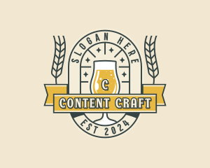 Hipster Beer Pub logo design