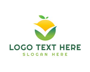 Healthy - Citrus Fruit Check logo design