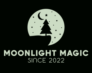 Midnight - Christmas Night Moon logo design