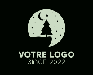 Winter - Christmas Night Moon logo design