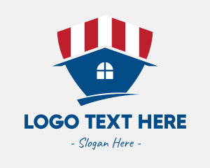 American - American Shield House logo design