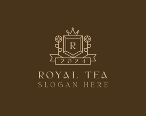 Flower Royal Shield logo design