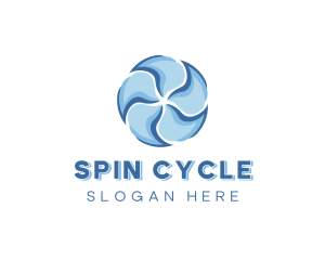 Spin - Air Conditioning Fan Ventilation logo design