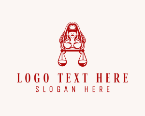 Paralegal - Lady Justice Scale logo design