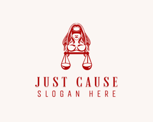 Lady Justice Scale logo design