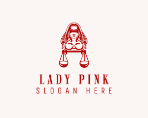 Lady Justice Scale logo design