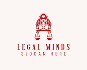 Jurist - Lady Justice Scale logo design