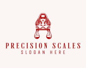 Lady Justice Scale logo design