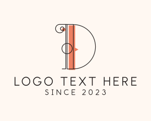 Woodworker - Interior Design Letter D logo design