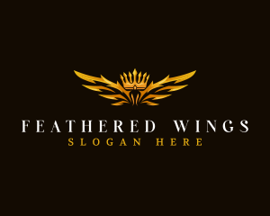 Luxury Wings Crown logo design