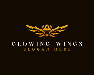 Luxury Wings Crown logo design