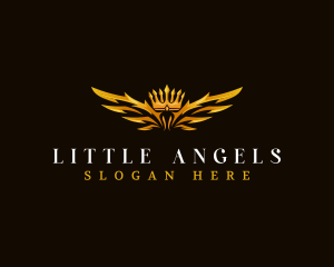 Luxury Wings Crown logo design