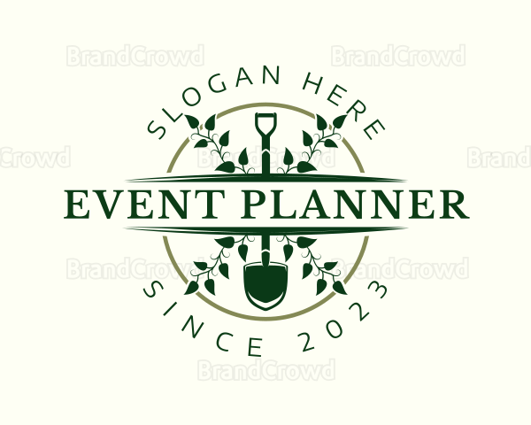 Plant Gardening Shovel Logo
