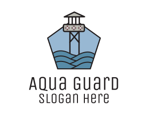 Lifeguard - Lifeguard Tower Sea logo design