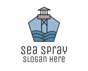 Lifeguard Tower Sea logo design