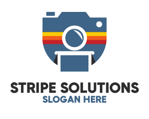 Stripe - Stripe Polaroid Camera logo design