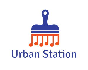 Music Paint Brush logo design