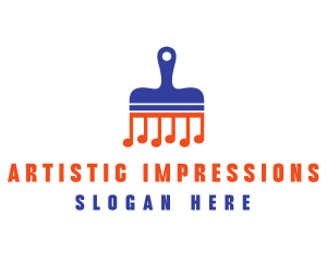 Music Paint Brush logo design