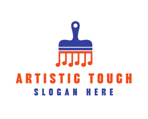 Music Paint Brush logo design