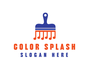 Music Paint Brush logo design