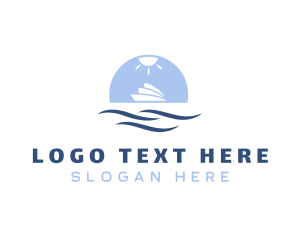 Travel Blogger - Ocean Cruise Travel logo design